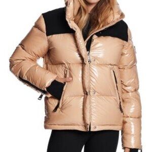 SAM. Harley Hooded Puffer Coat in Bisque Medium NWT